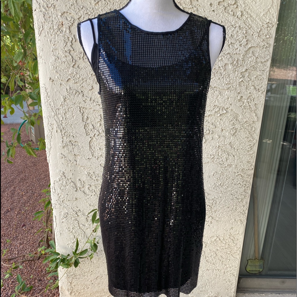 Alice and Olivia Black Chainmail dress